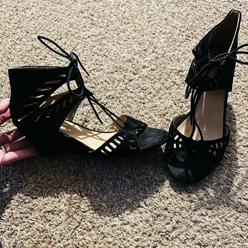 Big Buddha Tie Wedge Shoe